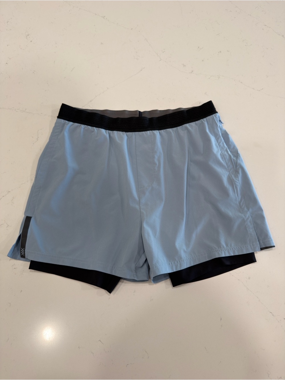 RHONE Men’s Light Blue 4” Swift Lined Running Shorts - Large